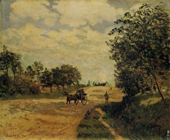Alfred Sisley : The Road from Mantes to Choisy-le-Roi